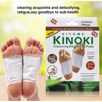 1box (10pcs）Original Kinoki Cleansing Detox Foot Pads Organic Herbal CIeansing Patches