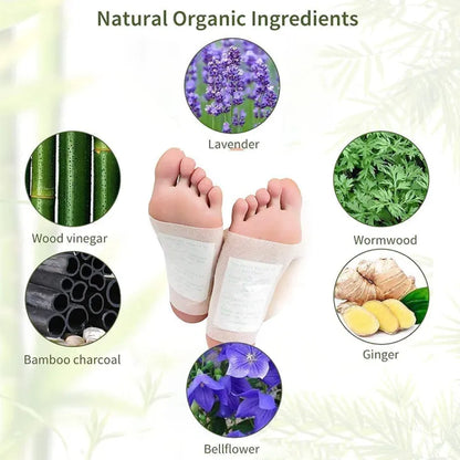 1box (10pcs）Original Kinoki Cleansing Detox Foot Pads Organic Herbal CIeansing Patches