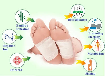 1box (10pcs）Original Kinoki Cleansing Detox Foot Pads Organic Herbal CIeansing Patches
