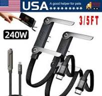 240W 2-in-1 C to C Cable with Phone Stand