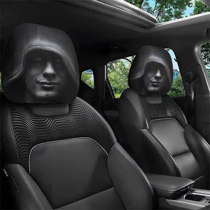Ghost Car Headrest Cover
